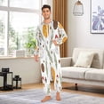thumbnail image 5 of IAUYY Unisex Adult Onesie Pajamas Ultra-Soft Crystal-Soft Fabric, Halloween Adult Onesie Pajamas Adults,With a Zipper Plus Size Onesie Pajamas, Eight-angled Pine, 5 of 7