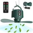 thumbnail image 2 of Camping fan with LED lights, rechargeable outdoor tent fan with hanging hook,remote control, removable fan blade, timer, 3 speed and 3 light level, 5, 200 mah battery powered, suitable for tent travel, 2 of 14