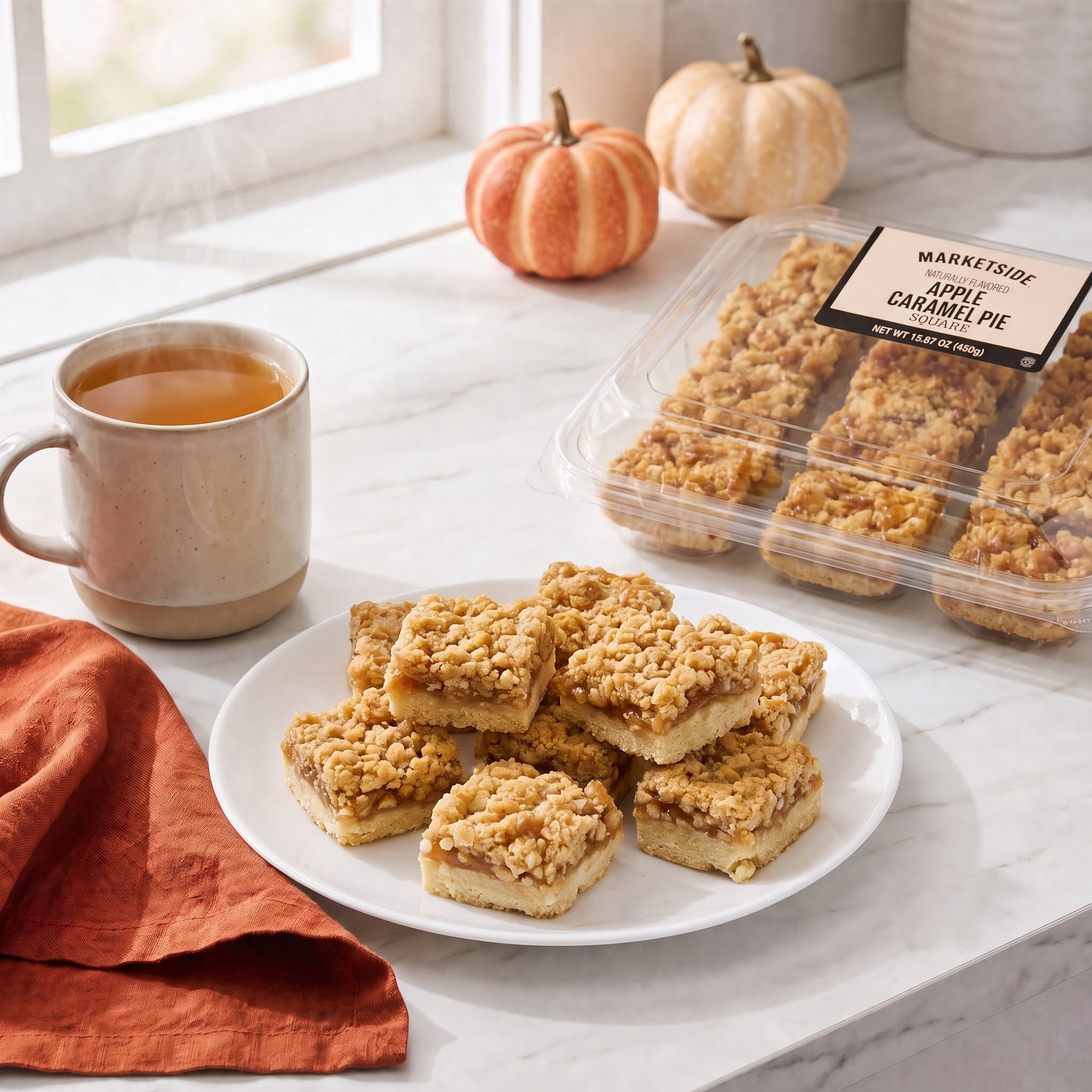 Marketside Apple Caramel Pie Squares, 15.87 oz, 12 Count