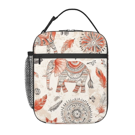 Boho Lunch Box Reusable Portable Lunch Bag Tote Bag for Work Picnic Hiking