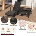 thumbnail image 5 of Wiilayok 2 Piece Outdoor Wicker Chaise Lounge Set, Adjustable Pool Recliner Chairs with Red Cushions and Built-in Side Table for Patio Backyard Poolside, 5 of 8