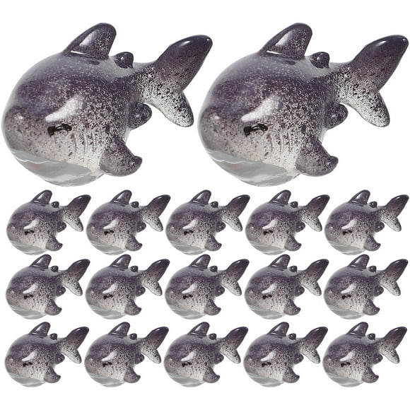 30Pcs Resin Shark Decors Mini Resin Animals Miniatures Shark Figurine Tiny Shark Figurines Bonsai Decors