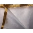 thumbnail image 5 of 100% Silk ORGANZA FABRIC WHITE WITH GOLD BORDER 44" WIDE [15915], 5 of 6