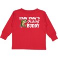 thumbnail image 3 of Inktastic Paw Paw's Fishing Buddy with White Text Boys Long Sleeve Toddler T-Shirt, 3 of 5