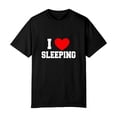 thumbnail image 4 of I LOVE Sleeping T-Shirt, OdeJous Funny T-Shirt Black, S, 4 of 5