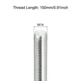thumbnail image 2 of Uxcell Fully Threaded Rod M14 x 150mm 2mm Thread Pitch 304 Stainless Steel Right Hand Threaded Rods Bar Studs 2 Pack, 2 of 6