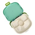 thumbnail image 4 of Fiambrera Bento de ABS con compartimentos separados y asa con hebilla, a prueba de fugas, orificio de aire, resistente al calor, con cuchara y tenedor, color verde, 4 of 14