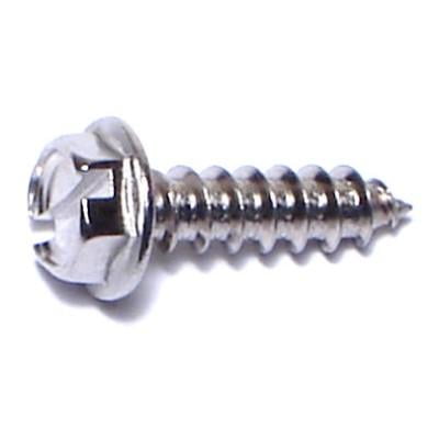 

#8 x 5/8 18-8 Stainless Slotted Hex Sheet Metal Screws SMSHSS-241 (100 pcs)