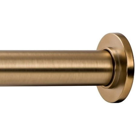 Ivilon Tension Curtain Rod - Spring Tension Rod for Windows or Shower, 54 to 90 Inch. Warm Gold 54" to 90"