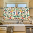 thumbnail image 2 of Yayeee Kitchen Curtains Tier Set of 2 Light Filtering 57"x36" Over Sink Window Panels, Cartoon Animals, 2 of 7
