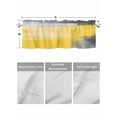 thumbnail image 4 of Valances for Windows Gray Yellow Gradient Rod Pocket Cafe Window Treatments Valance Curtains for Kitchen Bathroom Laundry Basement Windows 54"x18", 4 of 9