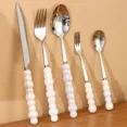 thumbnail image 7 of Knife Fork Spoon Set Stainless Steel Colorful Pearl Cutlery Kitchen Tableware, 7 of 7