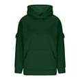 thumbnail image 4 of Women Hoodie Green Oversized Hoodies Long Sleeve Tops Pullover Hoodies for Women Cute Hoodie L, 4 of 6