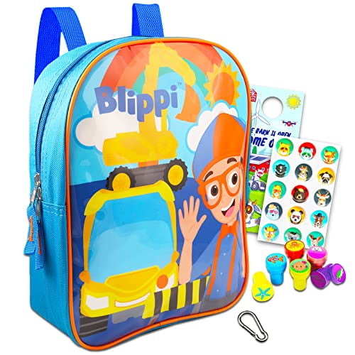 Blippi Mini Backpack for Kids - Blippi School Bag Bundle with 11