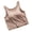 #413 Brown, variant on Felirenzacia Women's Padded Cotton Cropped Tank Top, Casual Solid Round Neck Wide Srap Short Tank,Brown,S