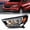 Left-Clear lens Black Housing Amber Reflector, variant on CROSSDESIGN Halogen Model LED DRL Headlight Fit for Buick Encore 2017-2022 Headlamp