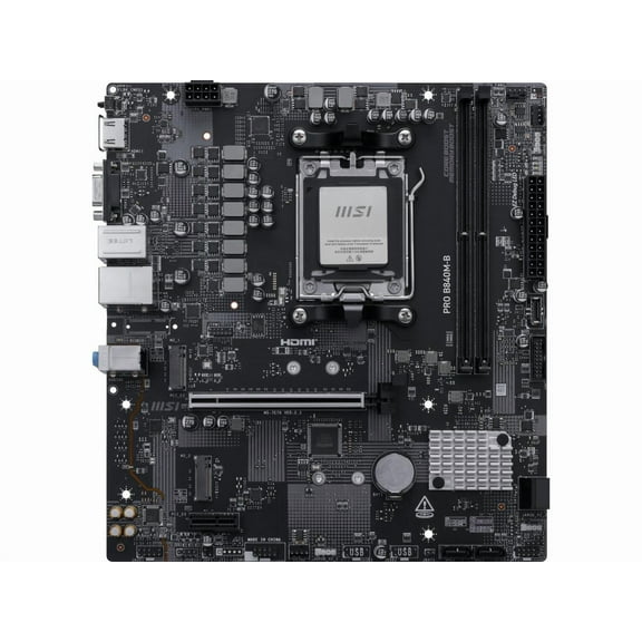 MSI B840M-B Gaming Desktop Motherboard - AMD B840 Chipset - Socket AM5 - Micro ATX (prob840m-b)