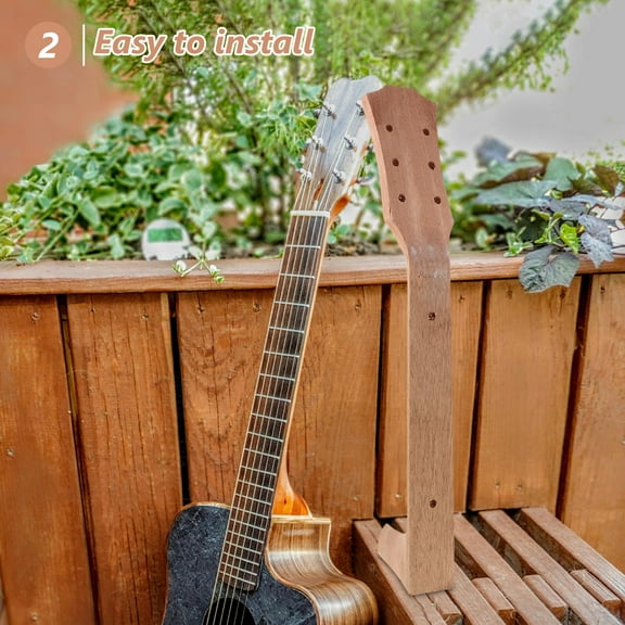 Hemoton Electric Guitar Neck Replacement Crafted from Wood for DIY Guitar Parts with Enhanced Sound Quality Khaki 0.5 Inch