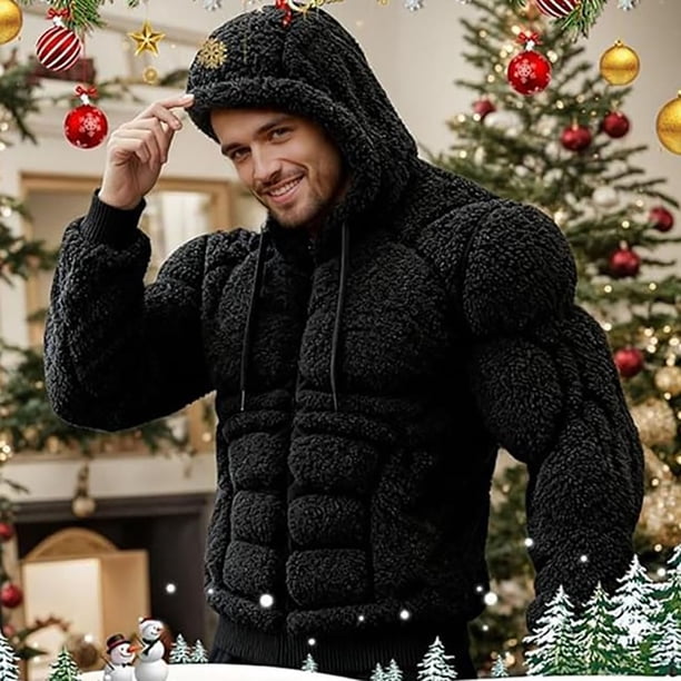 Decoraciones para el día de San Valentín, adornos para el día de San Valentín, regalos para el día de San Valentín Sudadera con capucha de franela vintage para hombre Sudadera cálida de polar estilo u