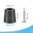 thumbnail image 2 of Uxcell 0.87" H x 0.87" W Rubber Bumper Feet with Stainless Steel Washer and Screws 4Pack, 2 of 5