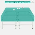 thumbnail image 7 of idealBase 14" Foldable Metal Platform Bed Frame - Mattress Foundation - Box Spring Replacement by Naomi Home-Bed Size:Full,Color:White, 7 of 7
