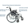 thumbnail image 2 of Karman S-115 Ergonomic Ultra Lightweight Manual Wheelchair, Pearl Silver, 16" Seat Width, 2 of 6