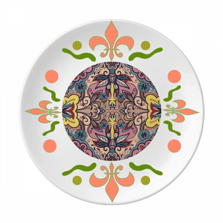 

european style pattern flowers Flower Ceramics Plate Tableware Dinner Dish