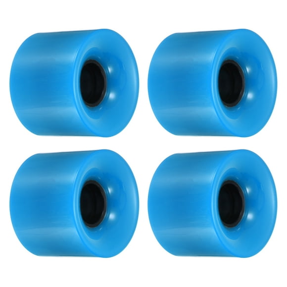 Rueda de patineta Uxcell de 60mm, ruedas de calle para patinetas, ruedas de crucero 78A, azul, paquete de 4