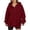 Wine-05, variant on DISKEBUISS Women's Henley Button Pullover Hoodie Raglan Long Sleeve Fleece Sweatshirt with Pockets Casual Fall Winter Tops