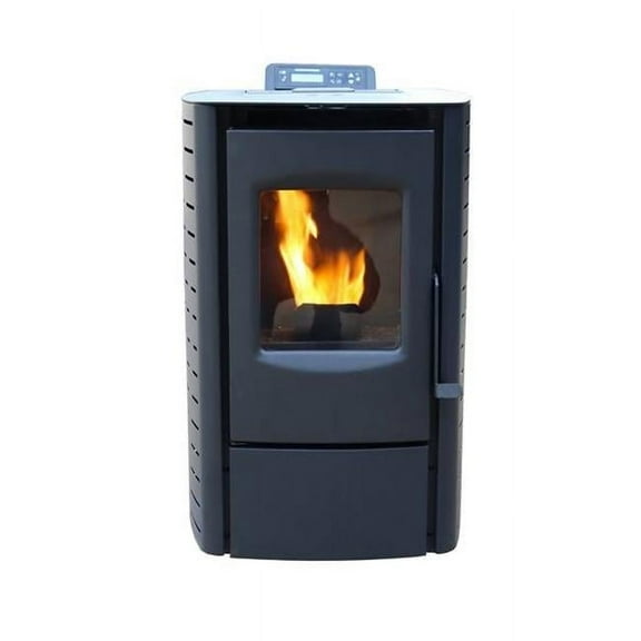 Propiedades 21" 25000 BTU Pellet Stove, Black, Small