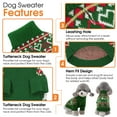 thumbnail image 3 of Suéter navideño para perros Queenmore tejido con cuello alto para Navidad, 3 of 7