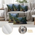 thumbnail image 6 of Forests Bears Outdoor Waterproof Pillow Covers, Modern Art Mountain Animals Watercolor Decorative Square Throw Pillowcase Sofa Cushion Sham for Patio/Couch/Chair, 16"x16" 2 Pack, 6 of 8