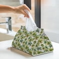 thumbnail image 6 of Uemuo Green Hawaii Palms Pattern Tissue Box Cover Holder, Triangle with Bottom Belt - PVC Leather Decorative Organizer for Tabletop, Bathroom, Car, Office, 6 of 9