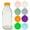 Multicolored, variant on 8PCs Silicone Milk Bottle Caps, 48mm Diameter Milk Jug Caps, Reusable Milk Bottle Lids Compatible with Stanpac, Libbey,Reusable Lid and Airtight Bottle Caps for Milk Glass Bottles Jars