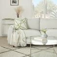 thumbnail image 3 of Mina Victory Outdoor Pillows Woven Braided Geometric Throw Pillow in Green, 3 of 5