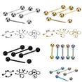 thumbnail image 2 of 9Pcs Mixed Style Lip Nipple Tongue Bar Barbell Ring Labret Body Piercing Jewelry, 2 of 7