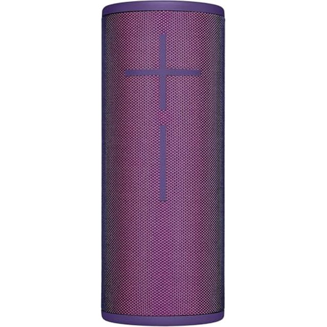 Ultimate Ears Boom 3 Altavoz Bluetooth inalámbrico, sonido atrevido + graves profundos, Bluetooth, botón mágico, resistente al agua, batería de 15 horas, alcance de 150 pies, morado ultravioleta (reno