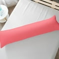 thumbnail image 3 of Ntbay 2 Pack Silky Satin Body Pillowcase for Hair and Skin, Ultra Soft Cozy Long Body Pillow Cover with Zipper Closure, 20" x 54", Coral Pink, 3 of 5