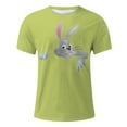 thumbnail image 3 of YDLCAFD Men's Easter Rabbit Print Short Sleeve Male Casual Shirt Spring And Summer, 3 of 4