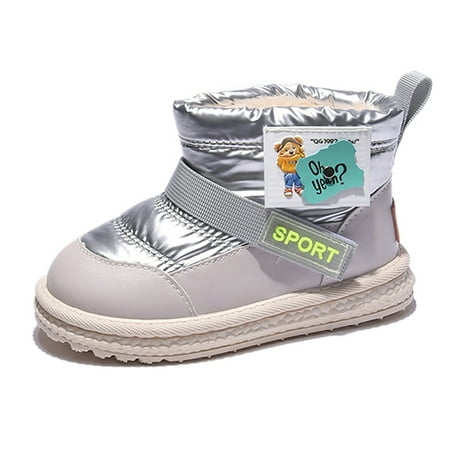 

Child Girls Boys Snow Boots Keep Warm Ankle Booties Waterproof Furry Lined Winter Shoes