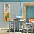 thumbnail image 3 of American Art Decor Flip Flop Repair Shop Coastal-Themed Outdoor Canvas Art Decor Print | Wood Framed Canvas | Ready to Hang - 16x48, 3 of 6