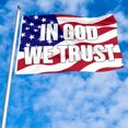 thumbnail image 3 of Dutern Double Sided US In God We Trust Jesus Flag Banner 3 Ply with Brass Grommets 2x3 Feet, 3 of 4