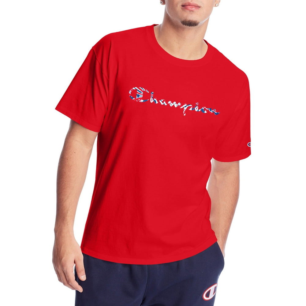 Champion - Champion Men's Patriotic Script Olympic Graphic Tee Shirt ...