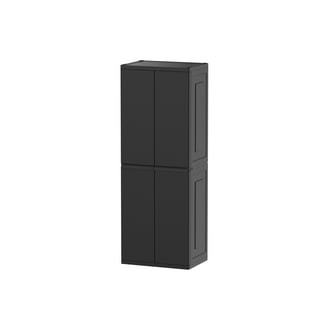 Free Shipping! Hyper Tough Plastic Garage Storage Cabinet Black 4
