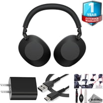 Sony WH-1000XM6 Noise-Canceling Wireless Over-Ear Headphones (Black) with 1 Year Warranty, Power Brick & More! (International Version)