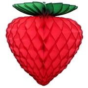 3-pack Devra Party 10 Inch Honeycomb Tissue Paper Strawberry Fruit Decoration