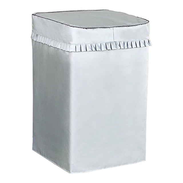 Washing Machine Cover Laundry Dryer Machine Cover Sunscreen Waterproof Dust Proof Protector Home Dorm Washroom Toilet Cloth Accessories Silver M