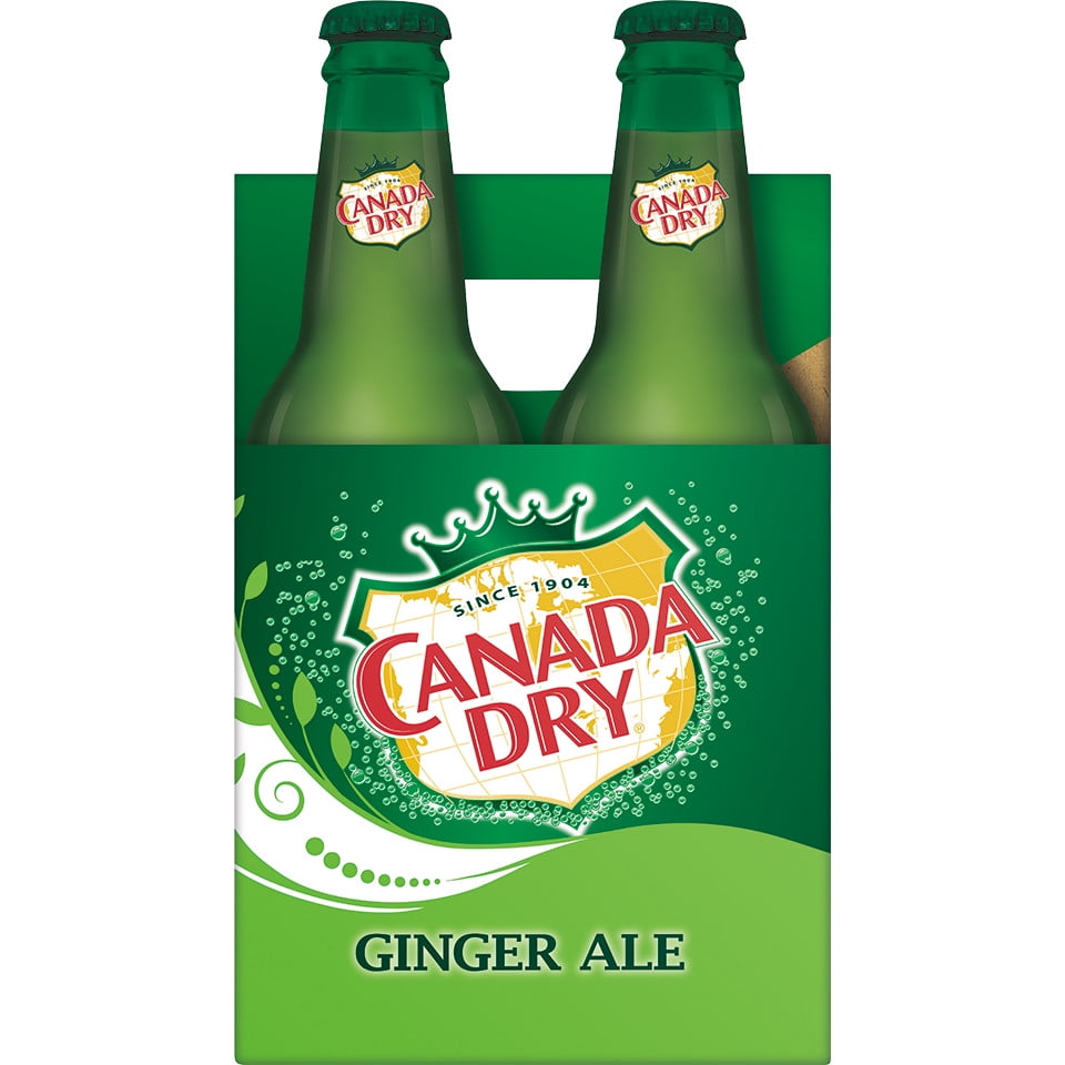Canada Dry Ginger Ale Made with Sugar Soda, 12 fl oz glass bottles, 4