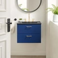 thumbnail image 2 of Sink Vanity Cabinet, Blue Black, Ceramic, Wood, Modern Contemporary, Hotel Bedroom Bathroom Master Suite Guest, 2 of 9