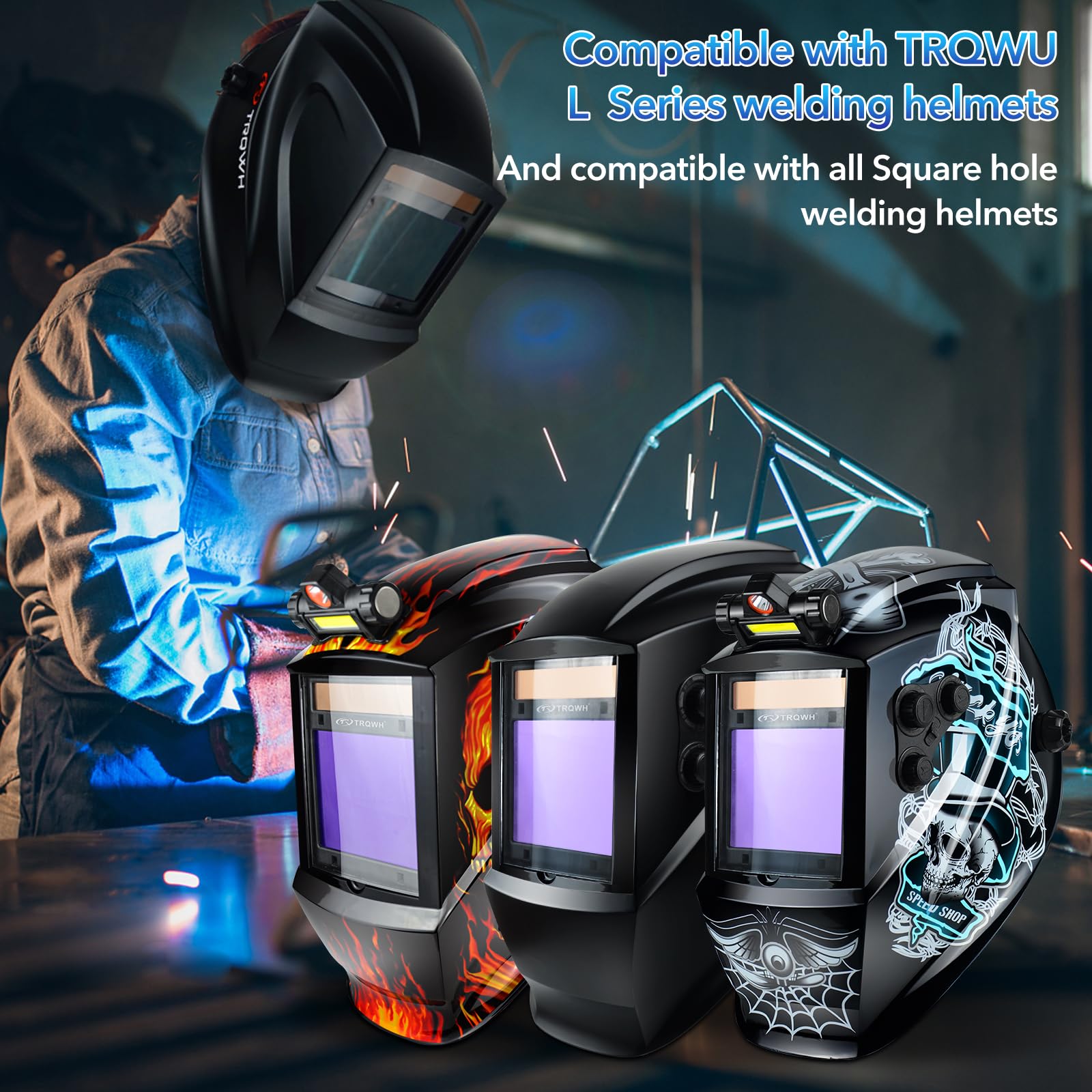 TRQWH Welding Helmet Headgear - Welding Hood Headgear Replacement Head gear Welding Helmet Accessories with Sweatband for Square Hole Helmet (square hole)